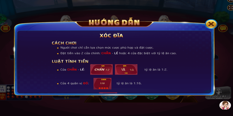 Luật chơi cơ bản của của xóc đĩa 